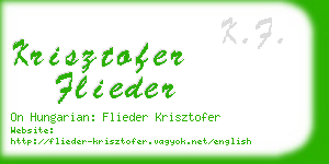 krisztofer flieder business card